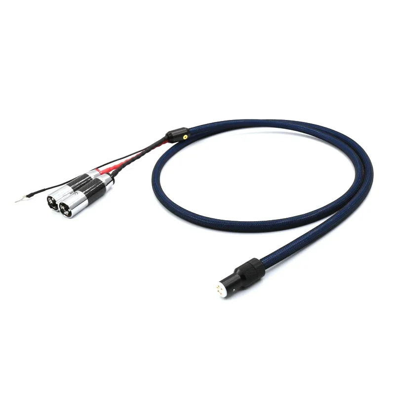 Viborg LC802 99.99% cobre banhado a prata 5N OFC Tonearm cabo com 5 pinos para conector macho XLR