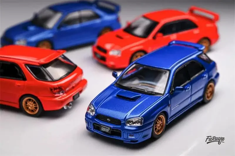 Furuya 1:64 Impreza WRX STi Sedan Mk2 GD / GG Bugeye / Blobeye limited999 Diecast Model Car