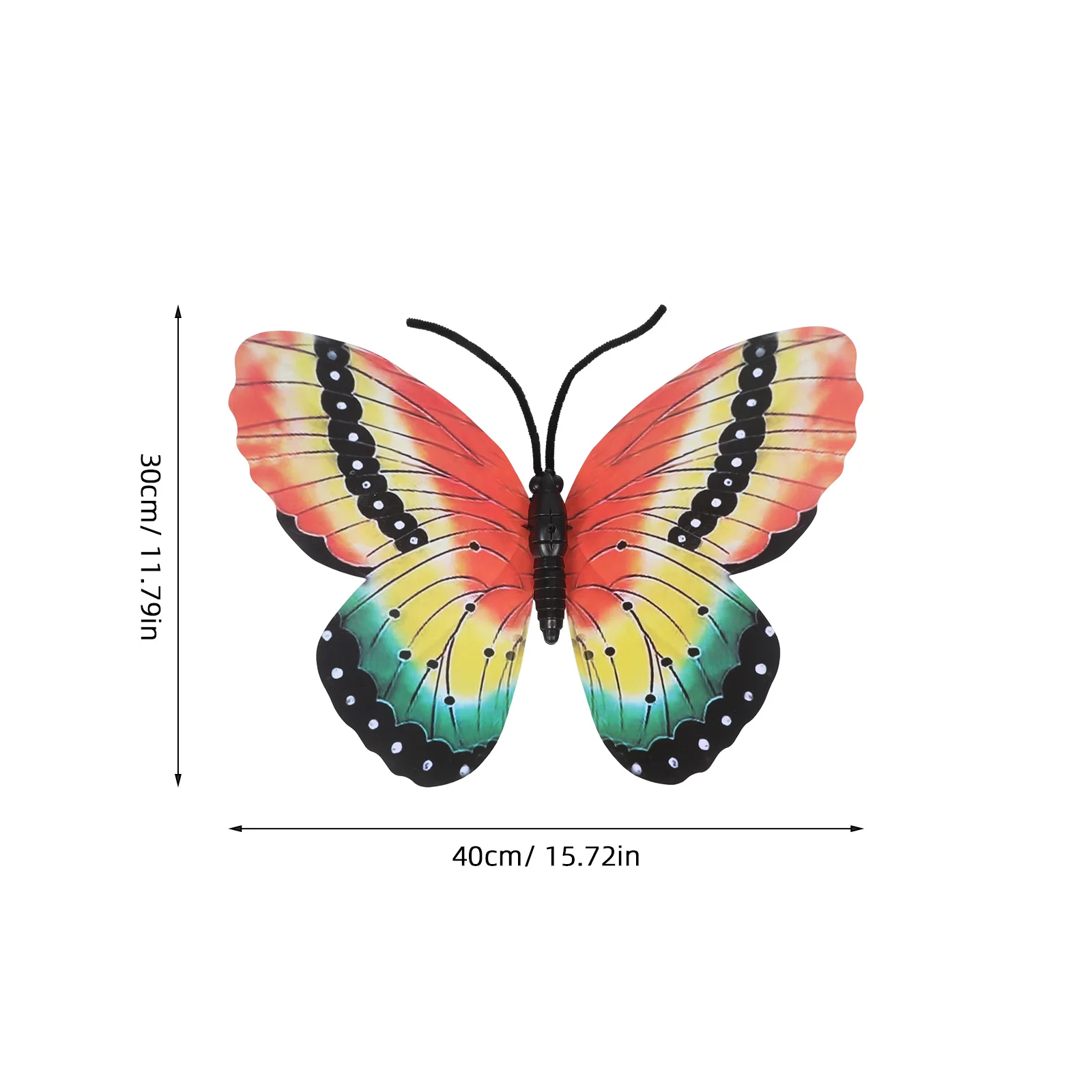 5Pcs Butterfly Dance Props Elegant 40cm Lightweight Kids Handheld Decorations Party Stage Performance Wedding Supplies