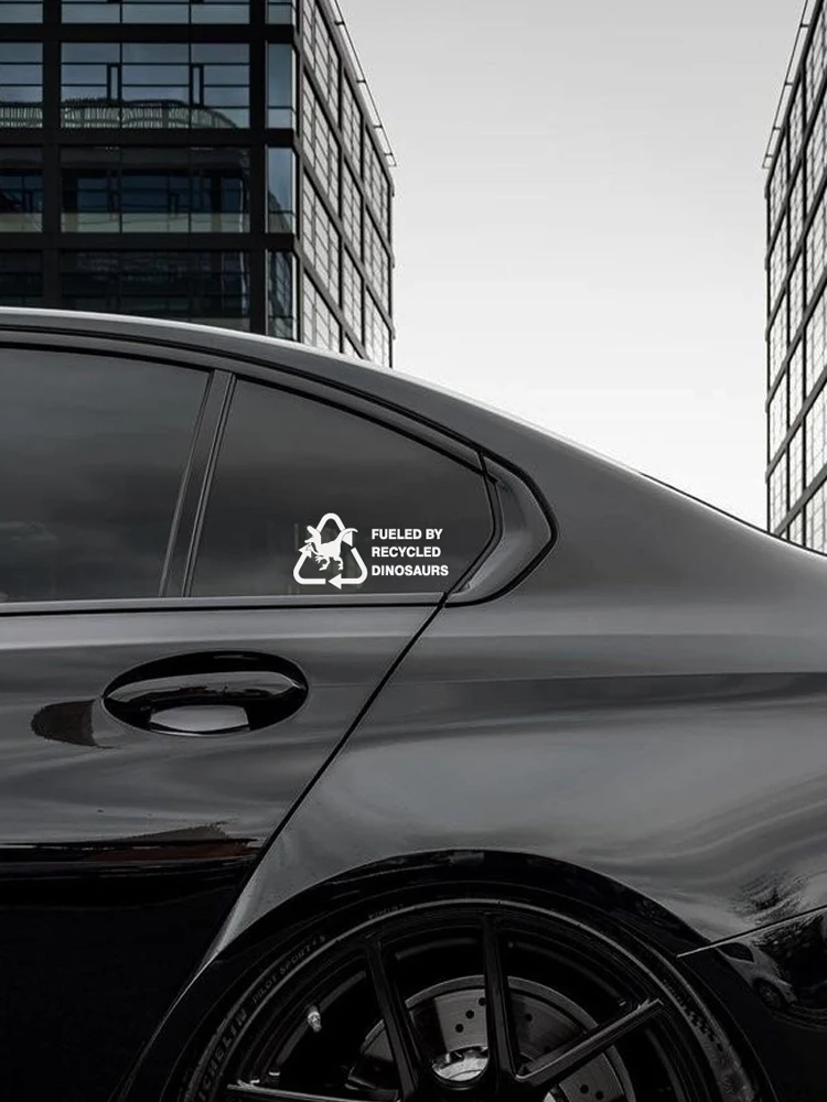 Autocollant en vinyle de dinosaure recyclée, passe-temps de voiture, autocollant de fenêtre, autocollant de camion sur mesure