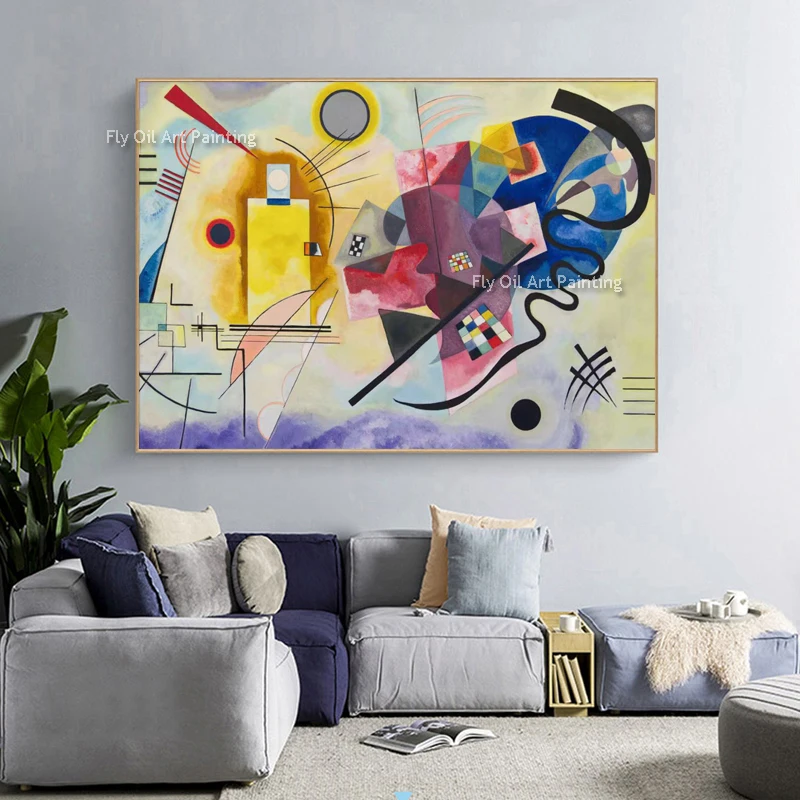 Handmade Abstract Oil Painting Kandinsky 100% Handpainted Special Modern Wall Painting Pop Wall Art Picture For Living Room