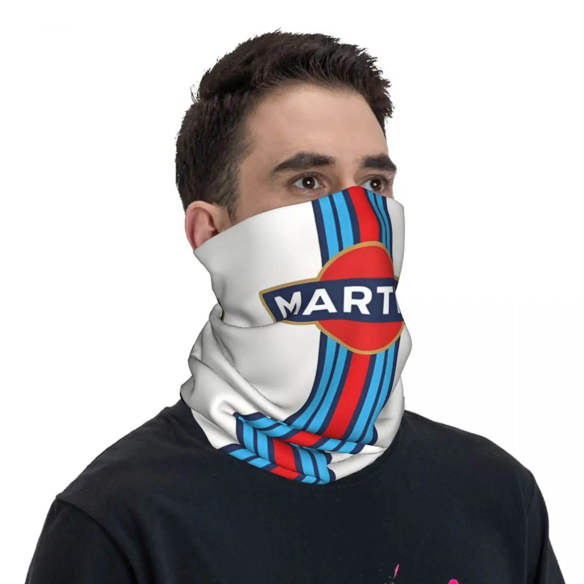 Martini Racing Martini Racing Bandana Neck Gaiter Printed Motorcycle Motocross Face Mask Multifunctional Headwear Cycling Unisex