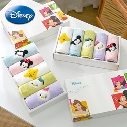 Disney Gift Set 5 Pcs Towel Anime Figure Mickey Minnie Coral Velvet Washcloth Super Soft Cotton Face Towels No Shedding Baby Kid