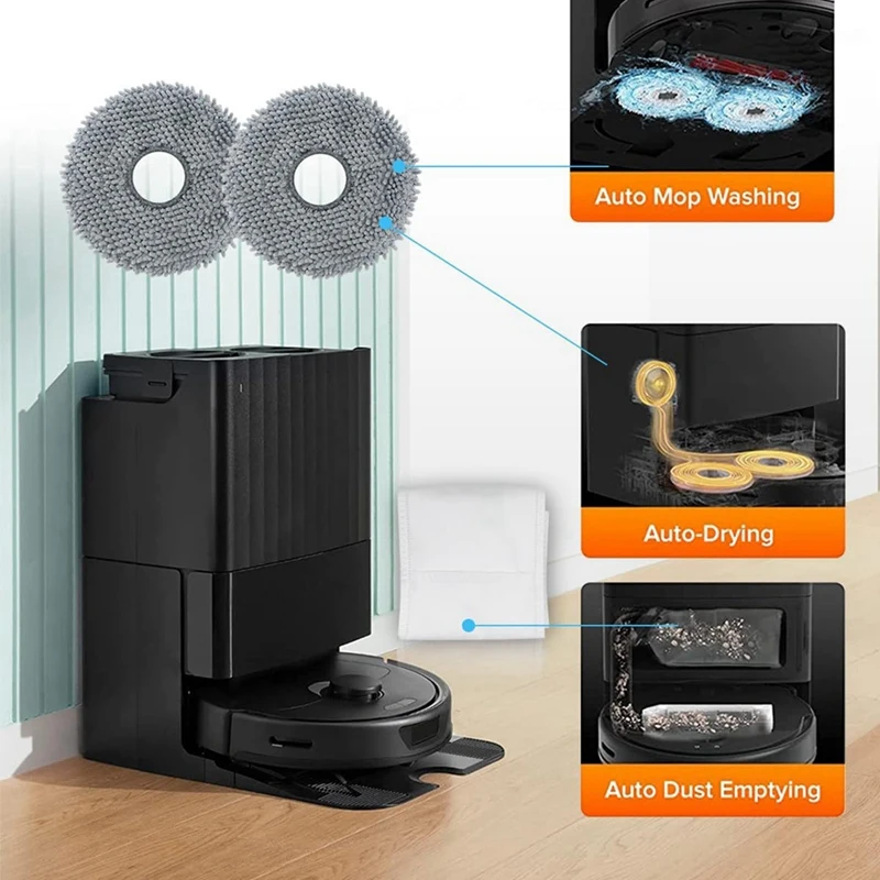 ABPQ-For Roborock Q Revo Robot Vacuum Cleaner Main Side Brush Hepa Filters Dust Bags Replacement Parts