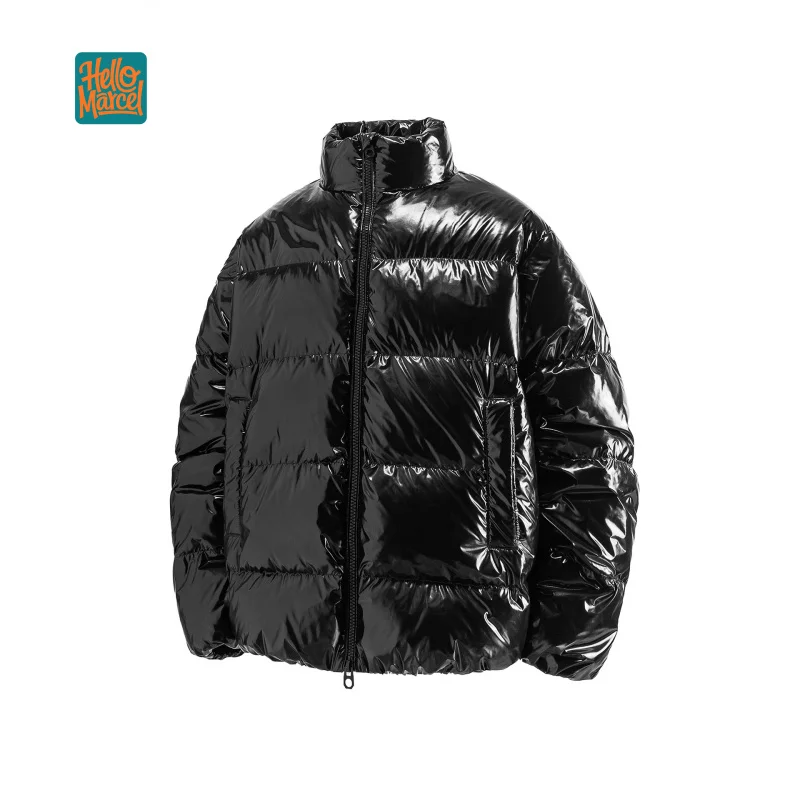 

HELLOMARCEL Top Quality EU US Size Luxury Outdoor Wear Winter Glossy Men Women Windproof Anti-Stain Loose Down Jacket