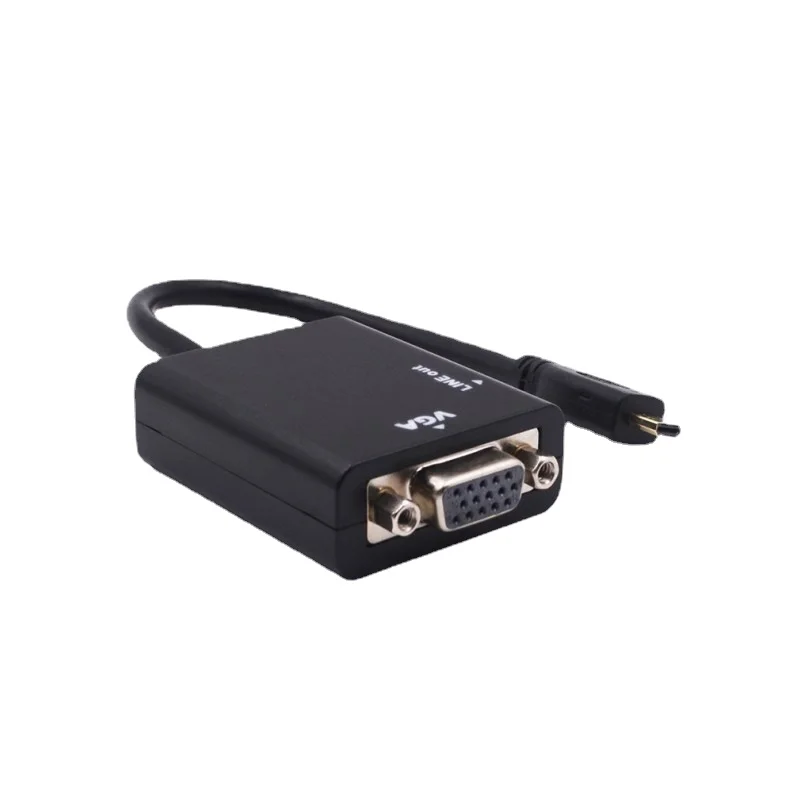 

Micro HDMI To VGA Adapter with Audio and Power, Direct Factory Sales, Micro HDMI To VGA Converter Cable