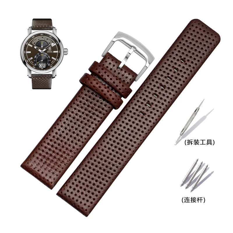 Men's Leather Watch Strap For Citizen AW0015-08E AW0010-01A\E Cowhide Wristband Accessories 20mm Equal Width Breathable Bracelet
