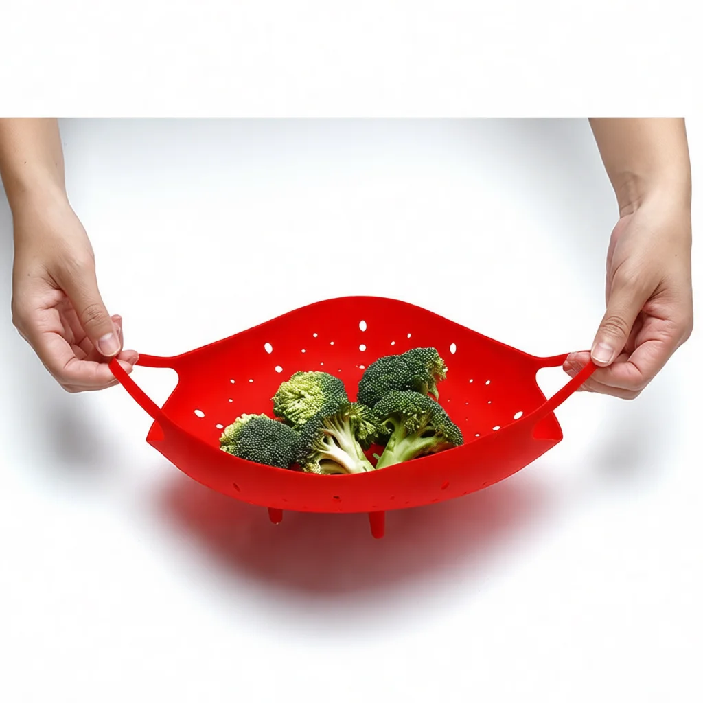Heat Resistant Silicone Steame - Silicone Steamer Basket ulasan dan harga