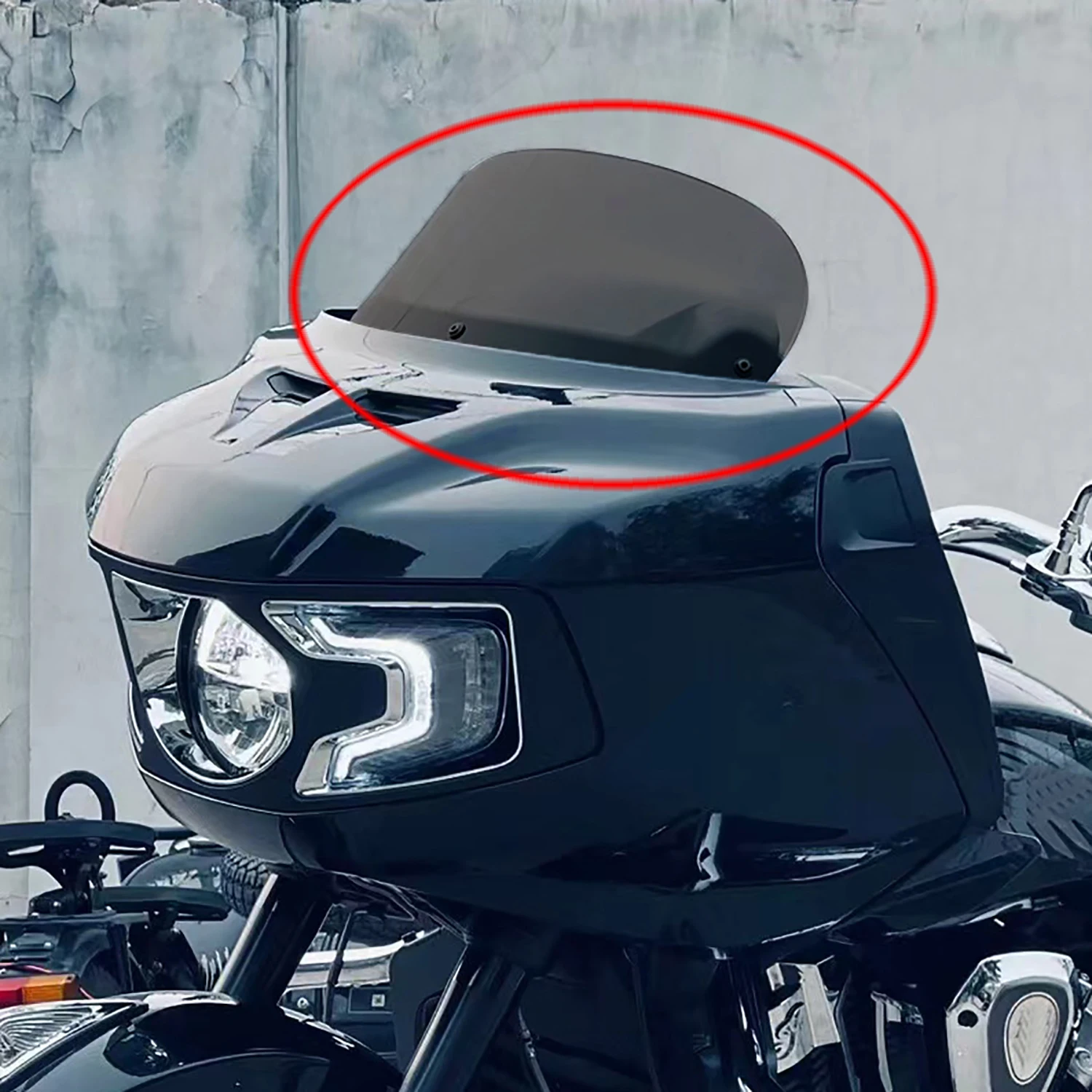 Panical 8.7 Inch 2020-2023 For Indian Challenger PursuitI Windshield Windscreen Wind Deflector Spoiler Baffle Fairing PC