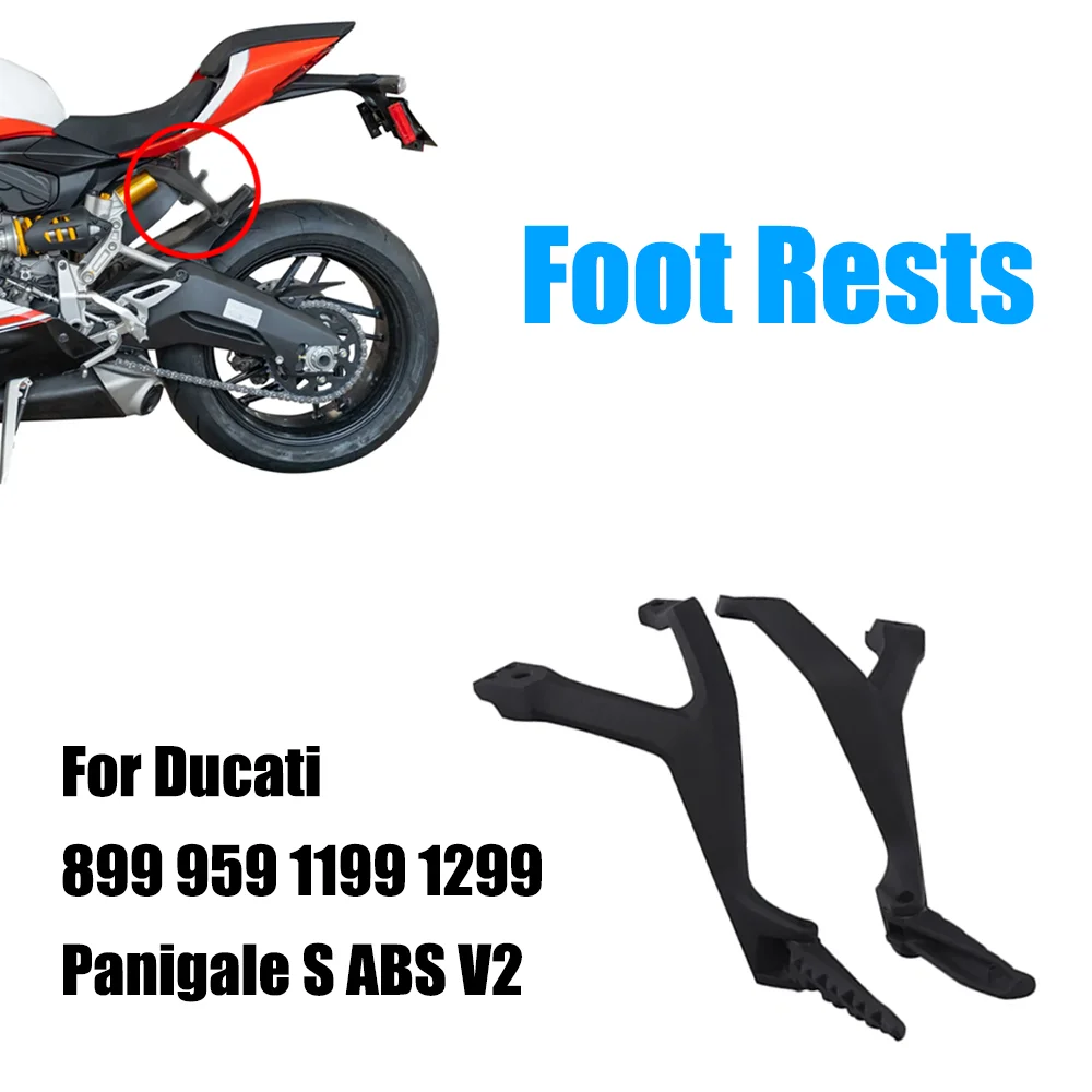 

For Ducati 859 899 959 1199 1299 Panigale S ABS V2 Motorcycle Rear Passenger Foot Pegs Rest Bracket 2015-2022