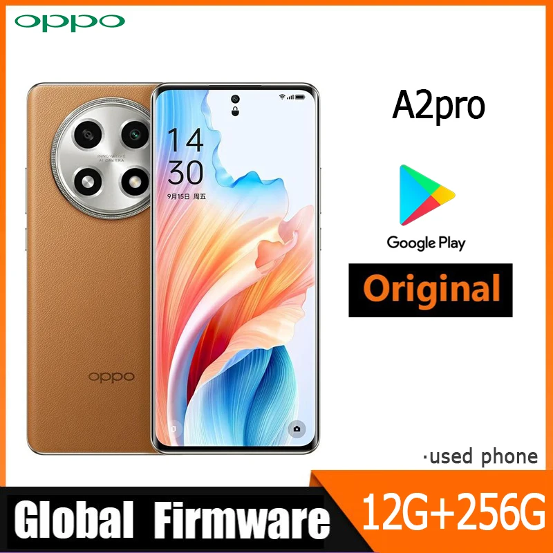 

OPPO A2 pro 5G smartphone Global Firmware ColorOS 13.1 12GB 512GB 64MP+8MP Tianji 7050 5000mAh 6.7inch Used Phone