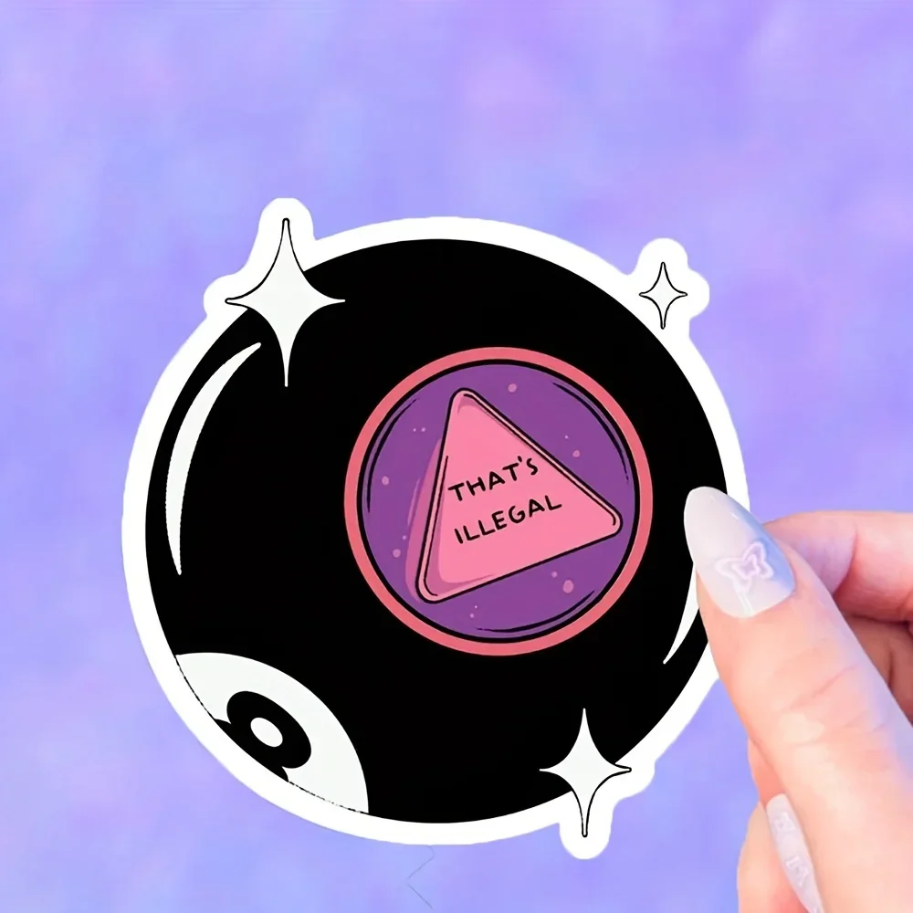 1개 멋진 'Illegal 8-Ball' 비닐 데칼 - 휴대폰 케이스/노트북/물병용 독특한 장식