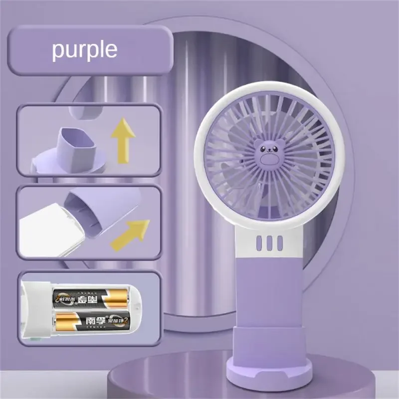 Подставка для мобильного телефона Вентилятор Портативный маленький вентилятор Встроенный аккумулятор Ручной мини-вентилятор Большой ветер Вентиляторы для путешествий на открытом воздухе Летние хорошие вещи