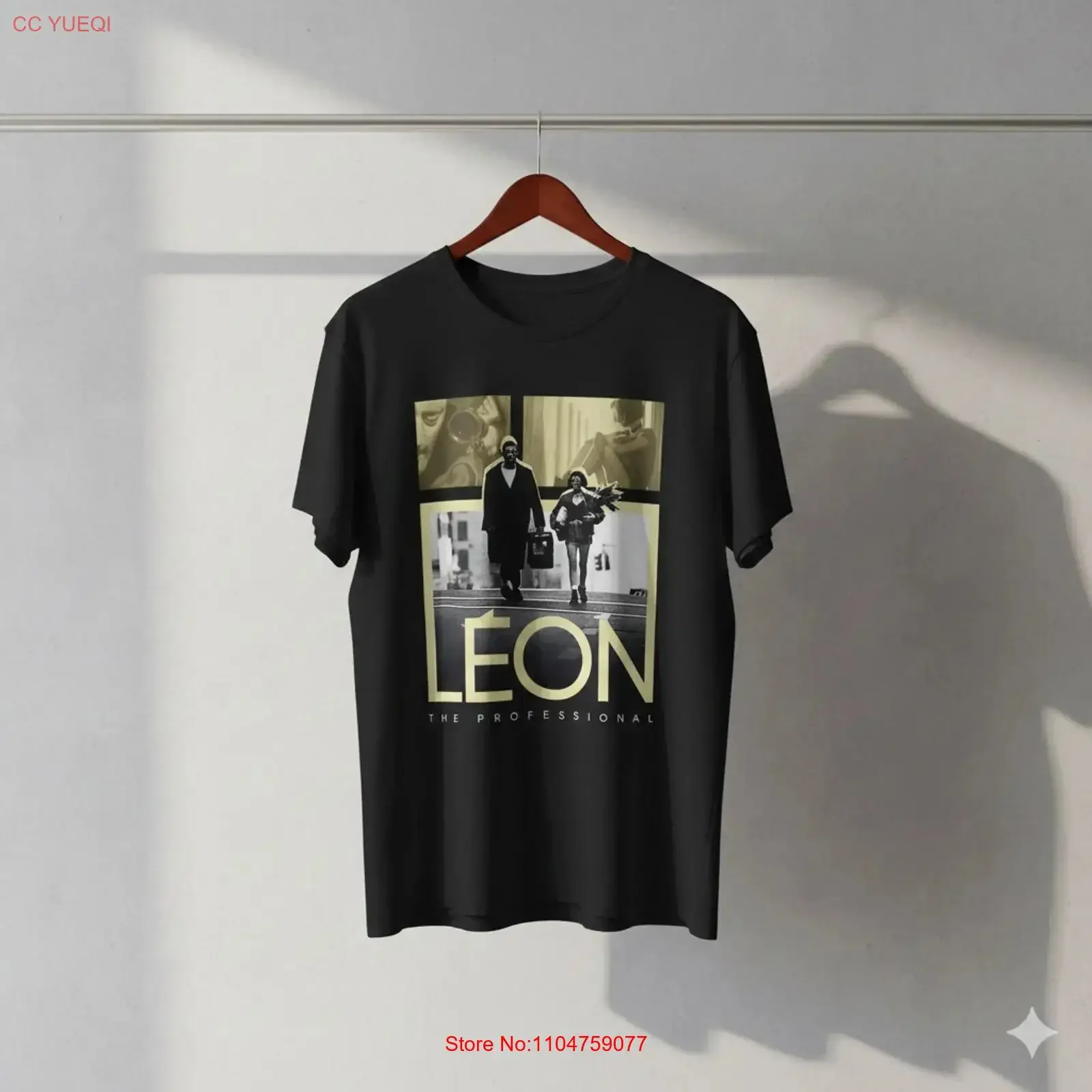 Leon The Professional Inspired Movie Black T Shirt S351 vintage Washed Stretched designer clothes streetwear Soft Stylish homme