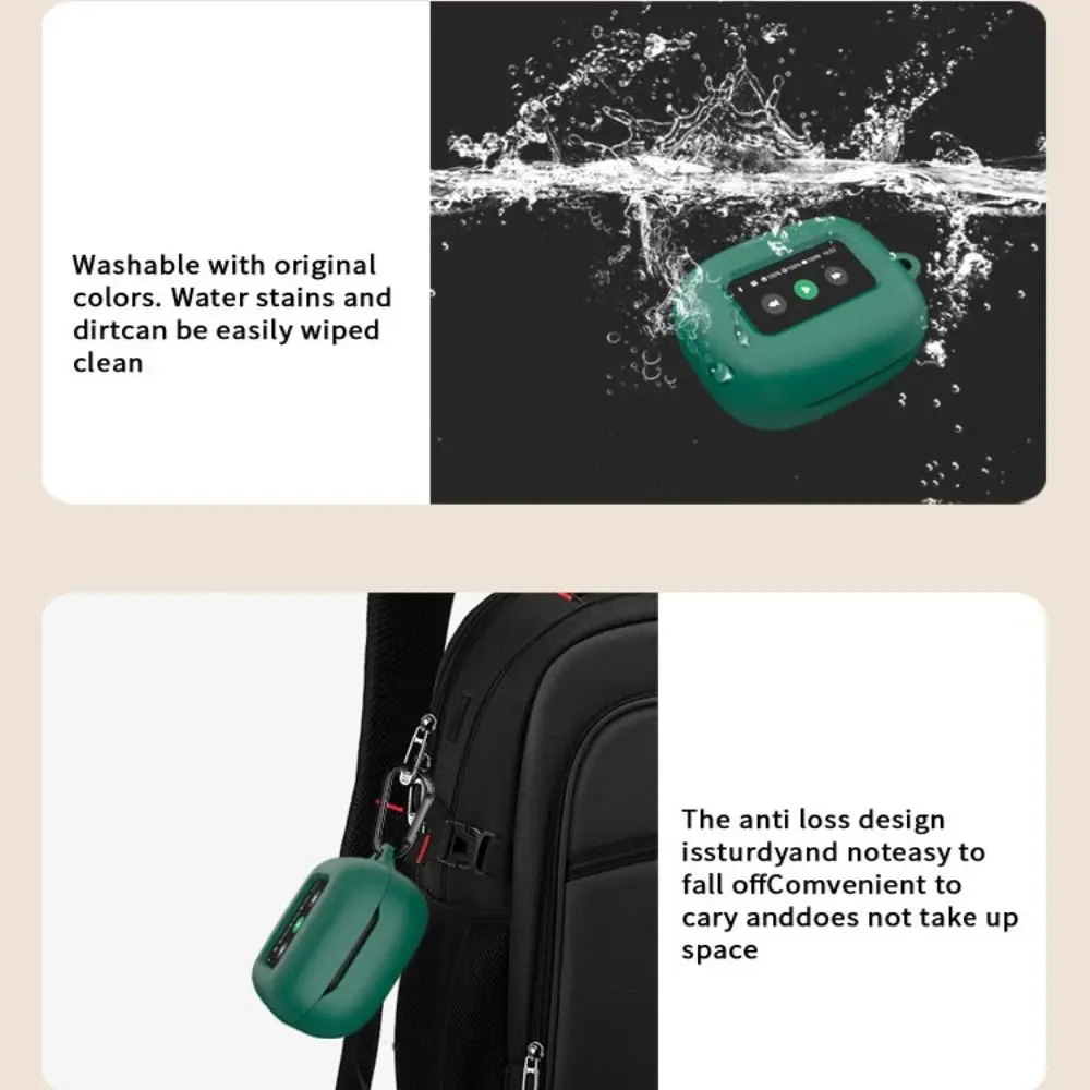 Anti-Fall Earphone Case Silicone Shockproof Bluetooth Headphone Protective Case Washable Dustproof for JBL LIVE BEAM 3