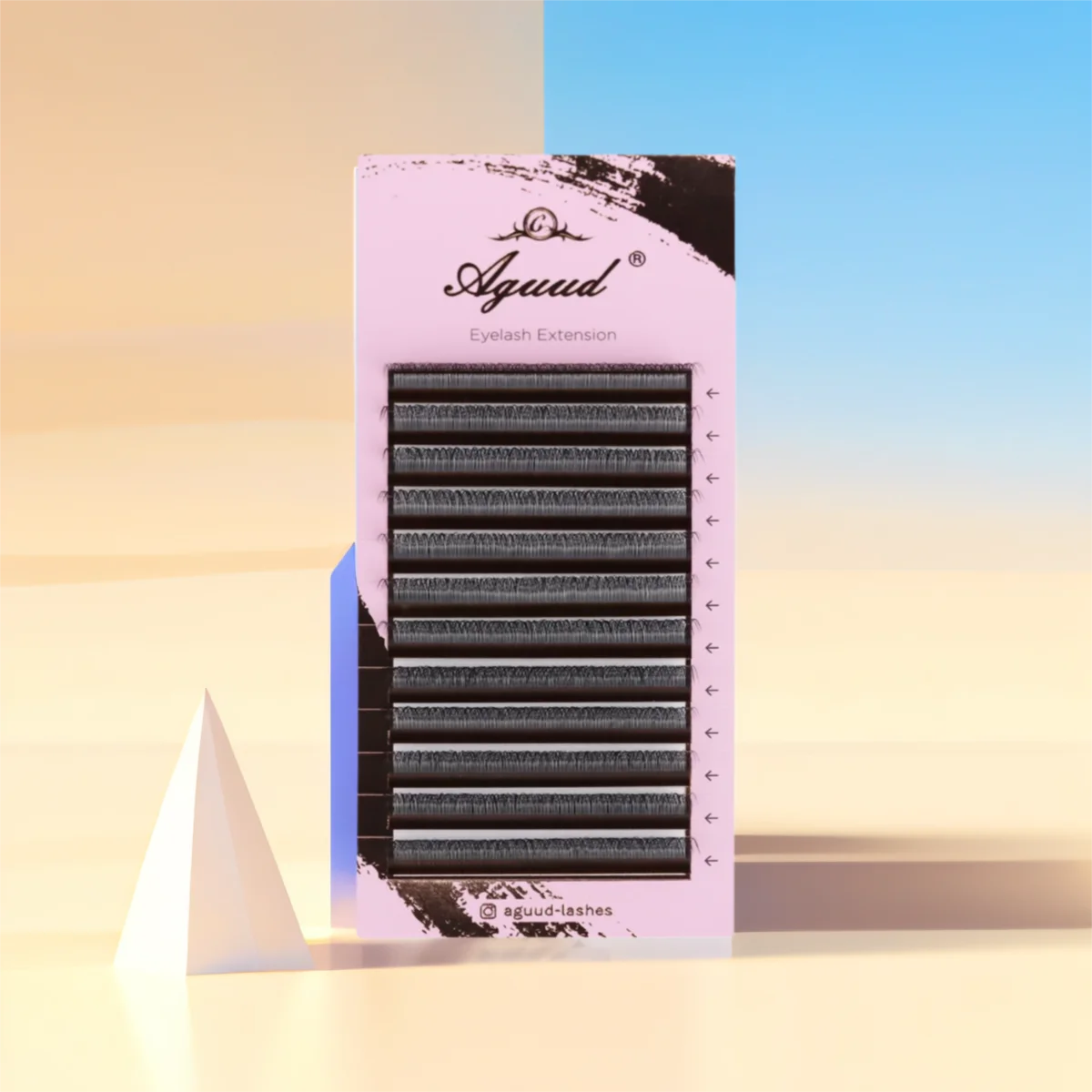 

AGUUD 2D Volume Lashes Ultra-thin Single Tip 2D Y Lash Extension Lightweight Soft Velvet Lash Premade Fans Eyelash Extensions