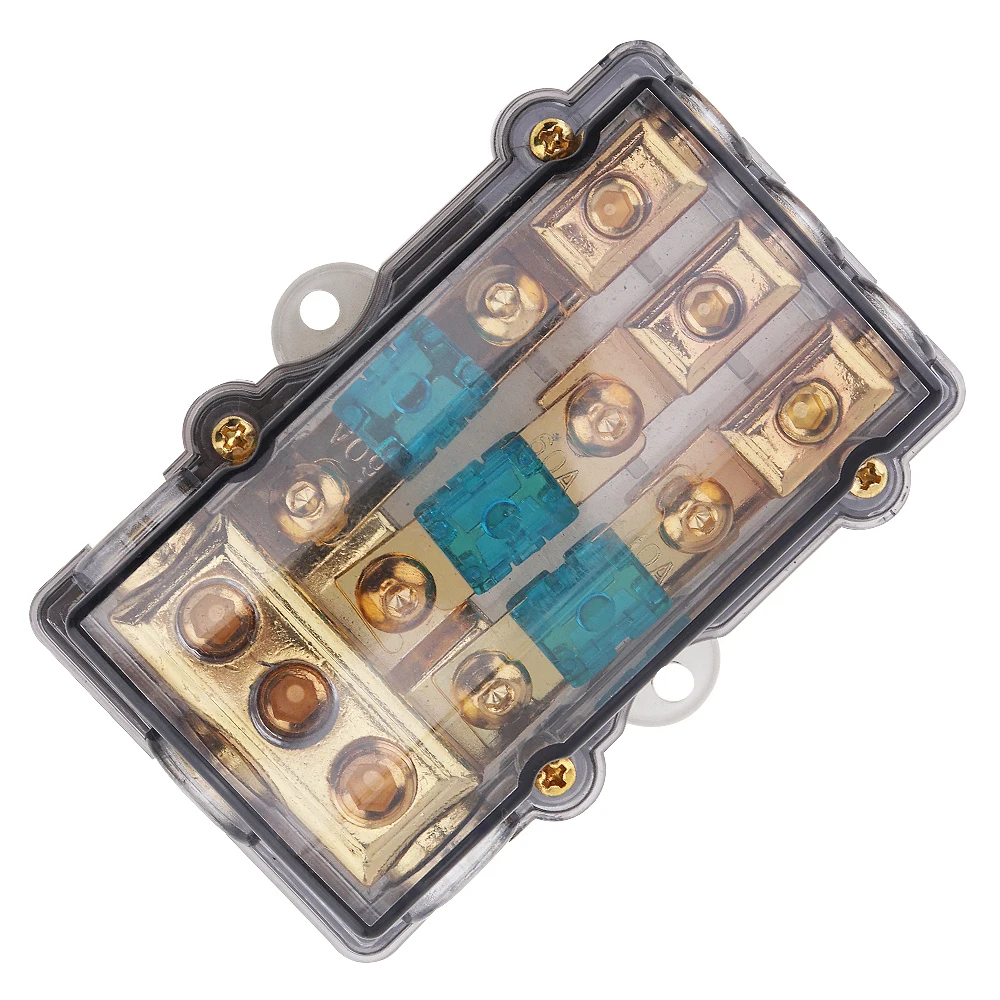 العالمي 60A 1 في 3 طرق النحاس مطلي سيارة ستيريو الصوت قوة الصمامات حامل الأداء لسيارة قارب وغيرها من المركبات الصوت