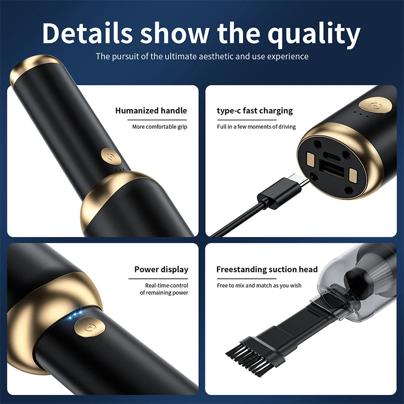 P9 자동차 진공 청소기, 강력한 흡입, 강력한 소형 청소기, 무선 휴대용 가전 제품