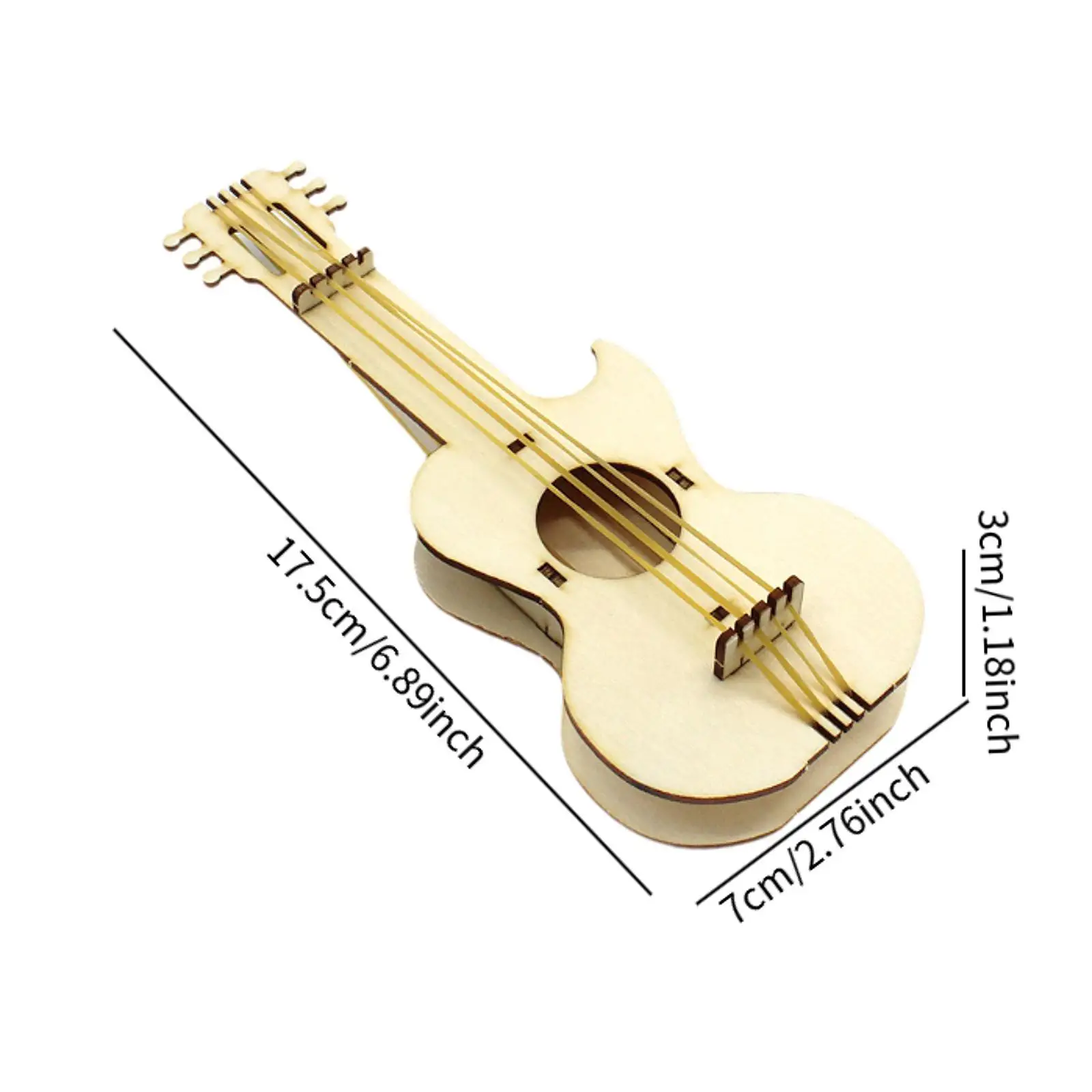 Kit de madera, juguetes científicos, herramienta de aprendizaje de física, vástago, divertido modelo de guitarra en miniatura, conjunto para niños de primaria