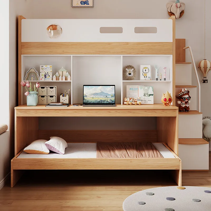 Customizable children's desk integrated bed and table combination multi-function