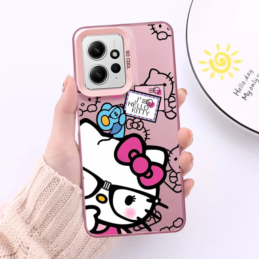 Милый чехол для телефона Hello K-Kitty Sanrio для Xiaomi Redmi Note 13 Pro 10 11 12 Pro Plus 11S 12S 10Pro 11Pro TPU Soft Shell