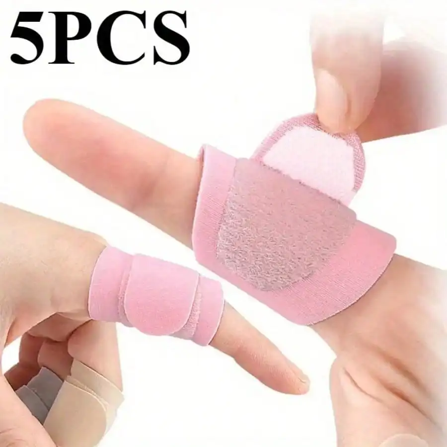 5Pcs Easy To Adjust, Finger Sleeve, Finger Guard, Ten-Finger Universal Protection, Finger Strap Can Be Reused - Detail 1