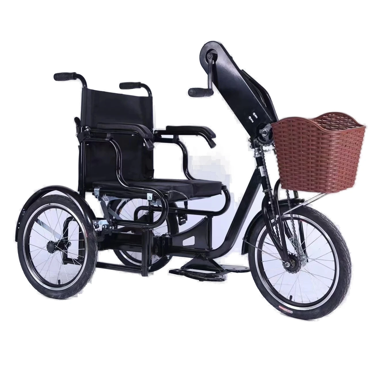 

Disabled Elderly Manual Three-wheeled Scooter Outdoor Adult Pedal 3 Wheel Bicycle Recumbent Tricycle for Disabled People