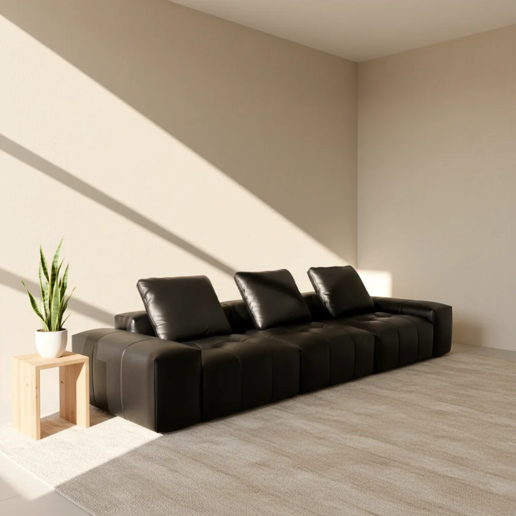 

#Modern Luxury Leather Convertible Recliner Sofa Set For Apartment Living Room Furniture
