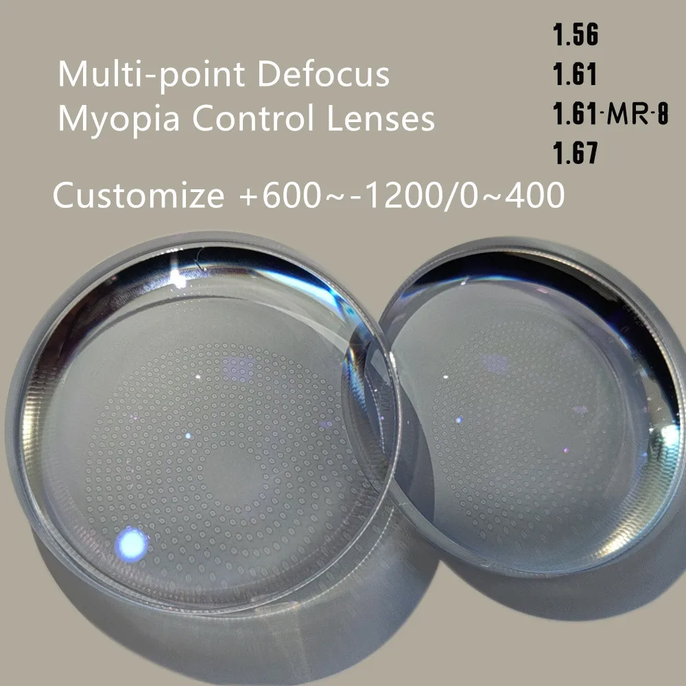 

Индивидуальные многоточечные линзы с дефокусом, защищающие зрение 1,56/1,61/1,67, анти-синий свет, детские линзы для облегчения близорукости, контроль глаз