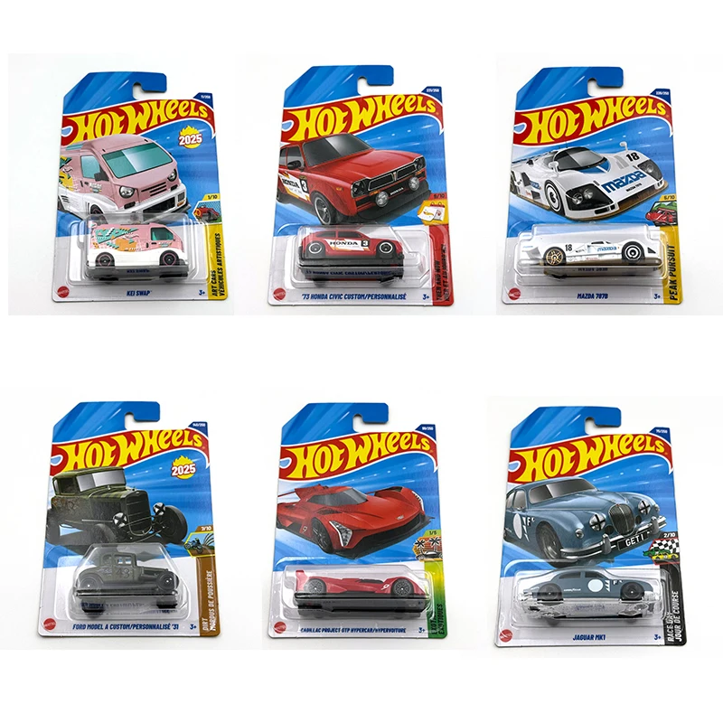 

2025 Hot Wheels Cars M CASE Mazda 787B Jaguar Mk1 Mercedes-Benz 500 E 1/64 Металлическая литая модель Коллекция игрушечных транспортных средств