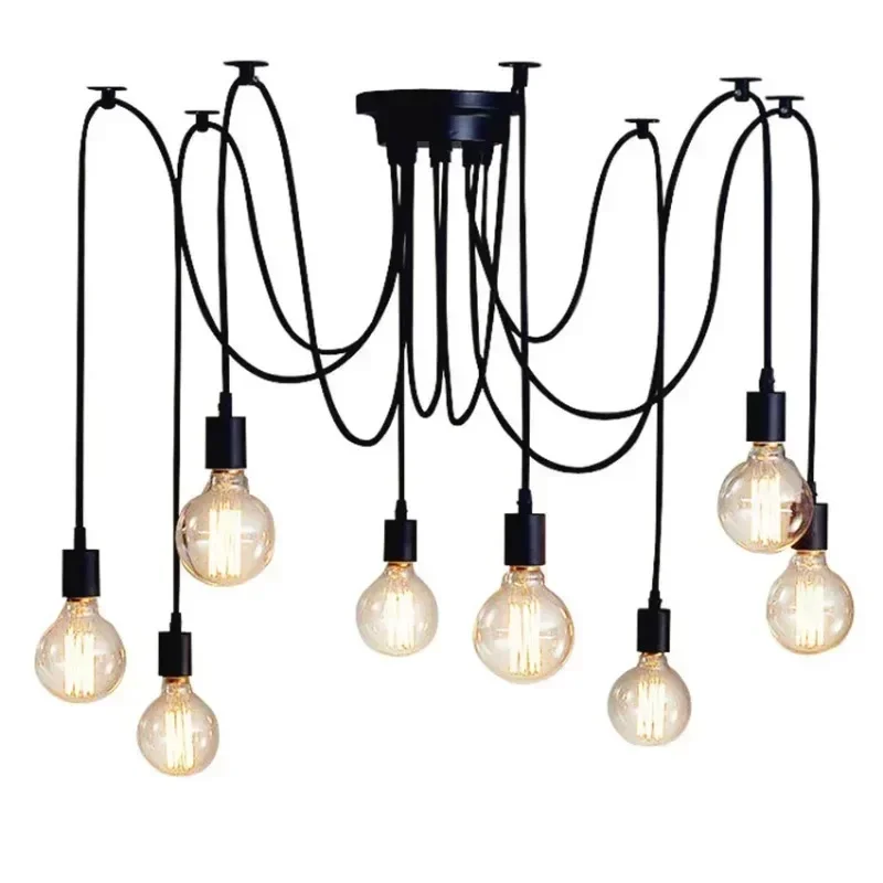 Clothing Store Retro Nostalgic Multi-head Chandelier Nordic Minimalist Creative Living Room Office Chandelier