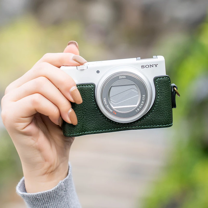 

Handmade leather camera protective case for Sony zv1II /zv1m2f protective case zv1II /zv1m2f retro camera case leather case