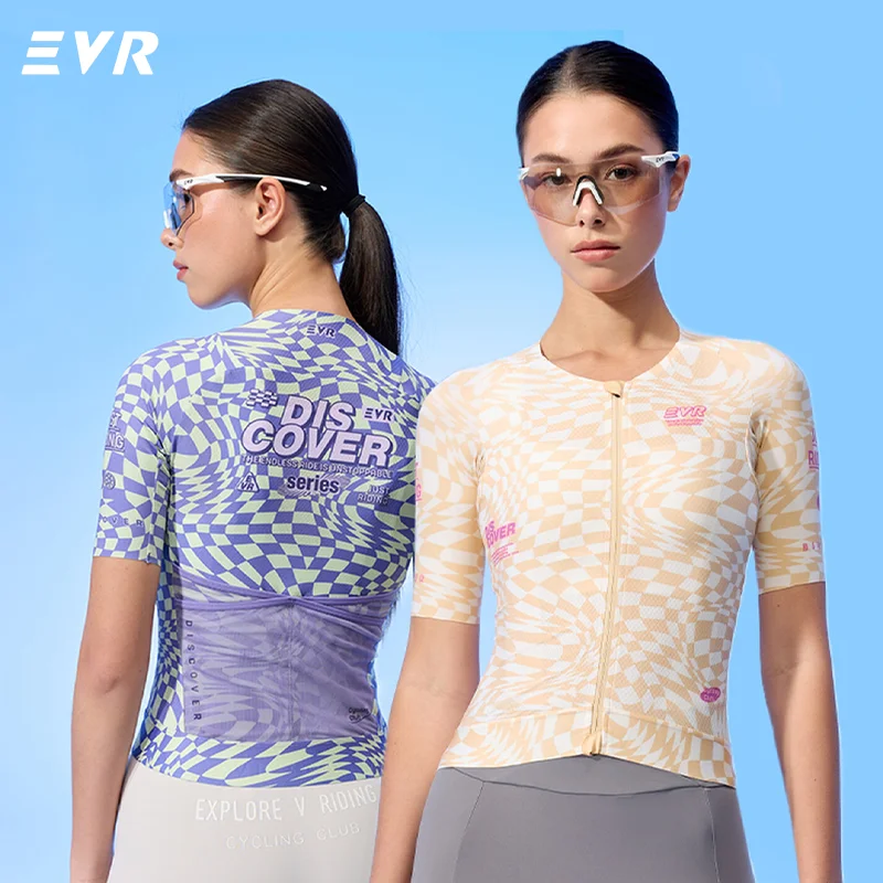 EVR Pro Sommer-Radtrikot für Damen, leichte Fahrradbekleidung, MTB-Trikot mit Taschen, schnell trocknendes Fahrrad-Shirt