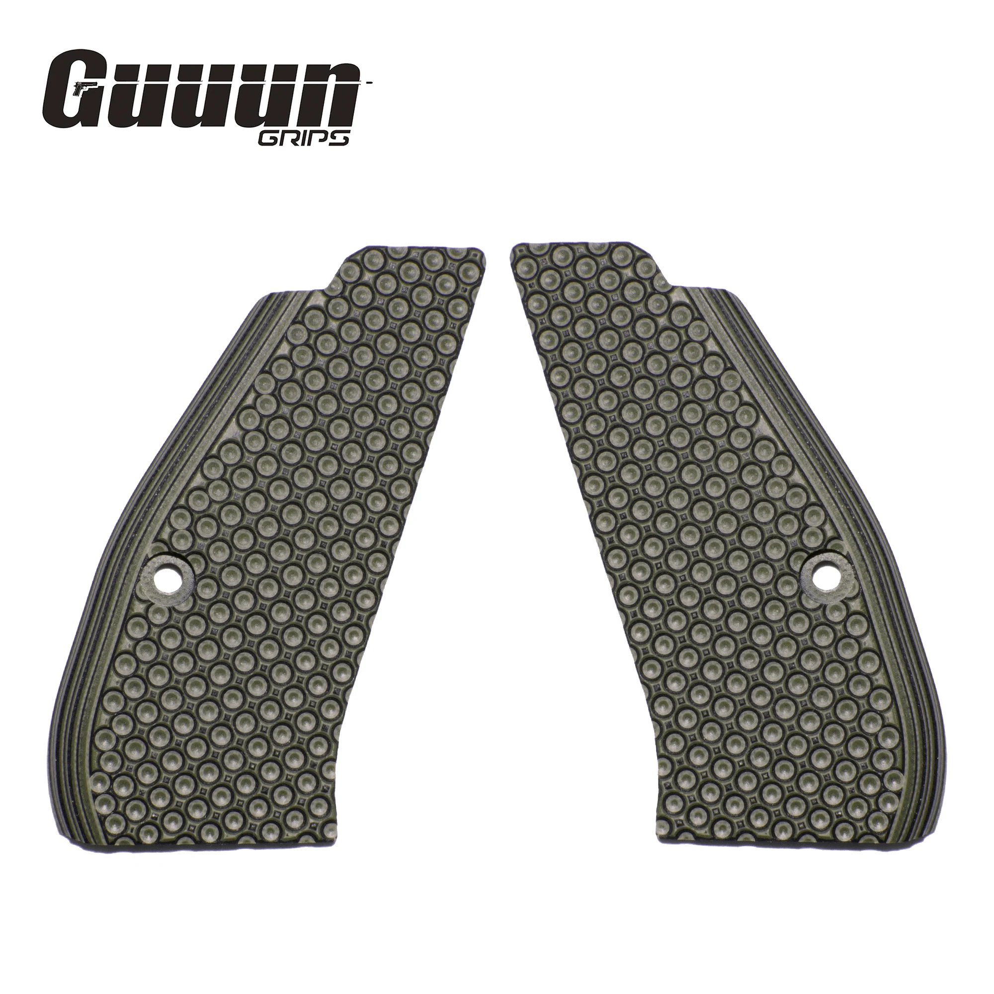 Guuun CZ 75 Compact Grips OPS Golf Dimple Texture CZ P-01 G10 Grips