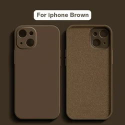 Luxury Original Liquid Silicone Case For iPhone15 14 12 13 11 Pro Max Mini X XR XS 7 8 Plus SE 2 Shockproof Soft Cover