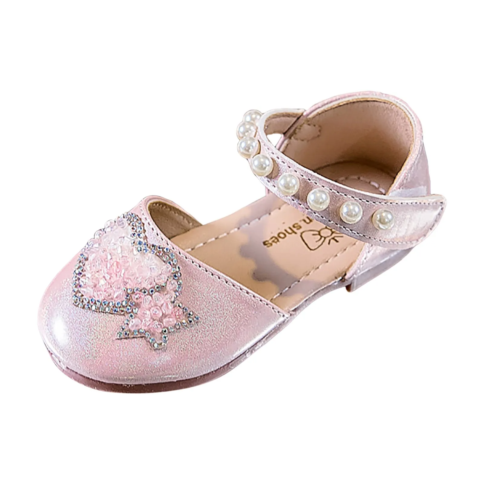

Fancy Shoes for Girls Dance Shoes Shoes Single Shoes Little Girl Love Shiny Pearl Single Princess Shoes for Girls 5-6 Years Old