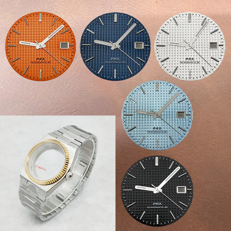 

PRX Super Player Watch Cases Sapphire Glass Case Fits NH35 NH36 4R36 4R35 Movement Transparent Back Cover Watch Repair Parts