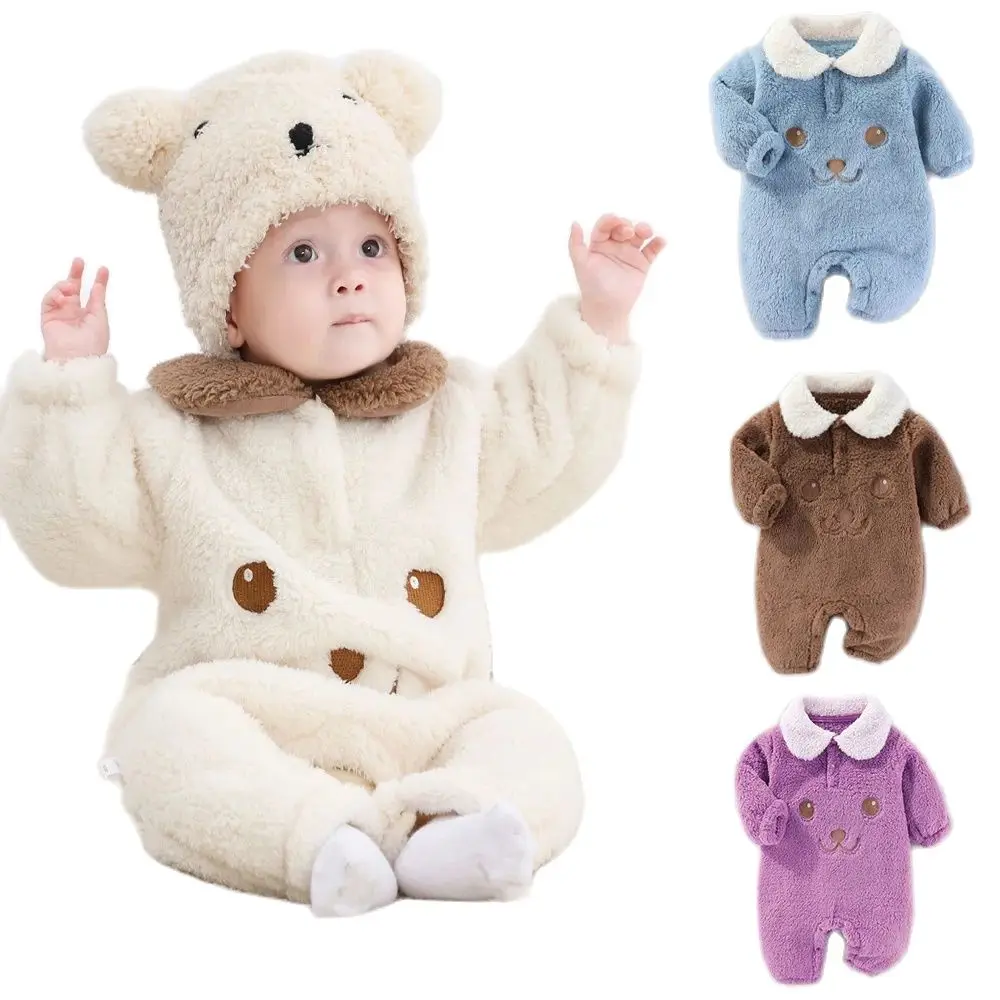 Newborn Baby Rompers Onesie Autumn Warm Long Sleeve Boys Girls Rompers Toddler Kid Cartoon Costume Outwear Baby Clothes Jumpsuit