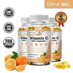 Vitamin C Plus Zinc Supplement 1000mg Vitamin C With 20mg Zinc Capsule Immune Support, Energy Production For Whole Family