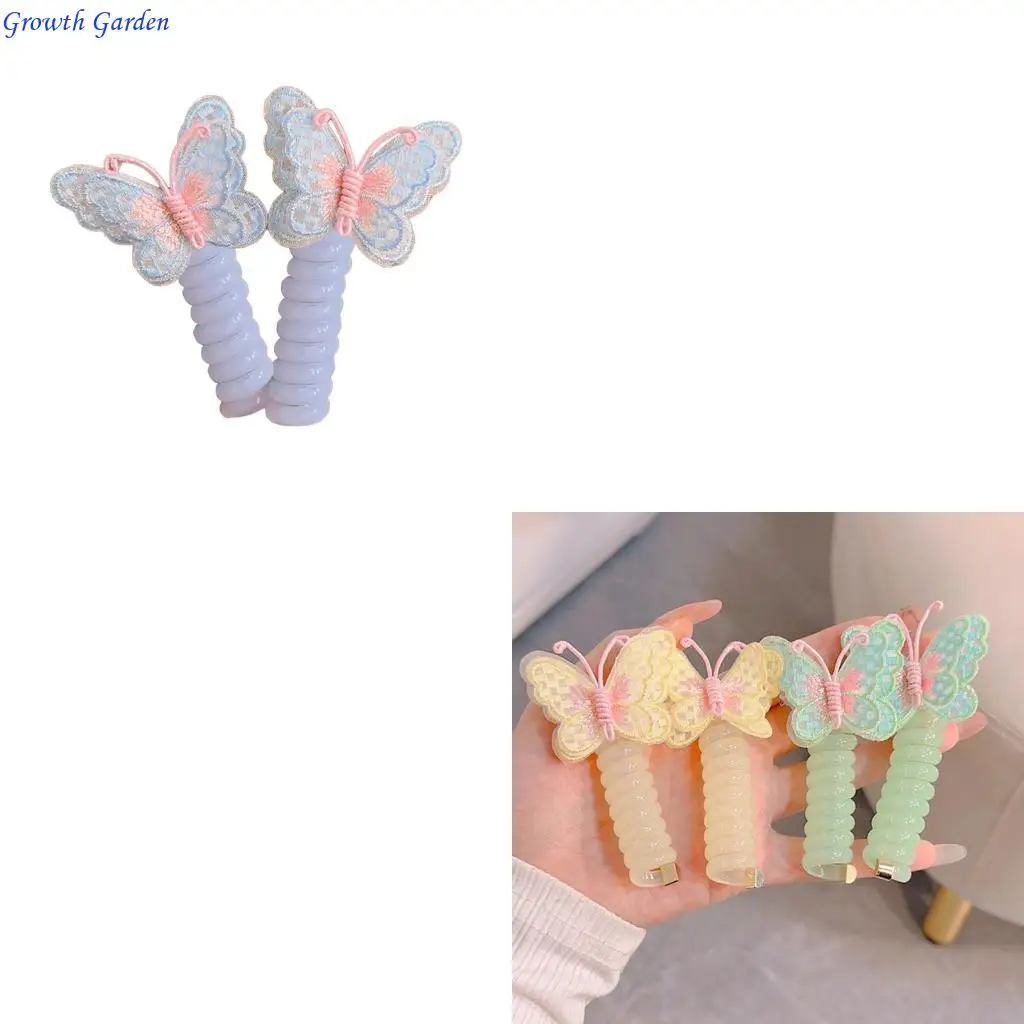

Sweet Telephone Cord Scrunchies Wire Hair Tie Girl Hair Elastics Hair Bands Ponytail Holder Elastics E65D