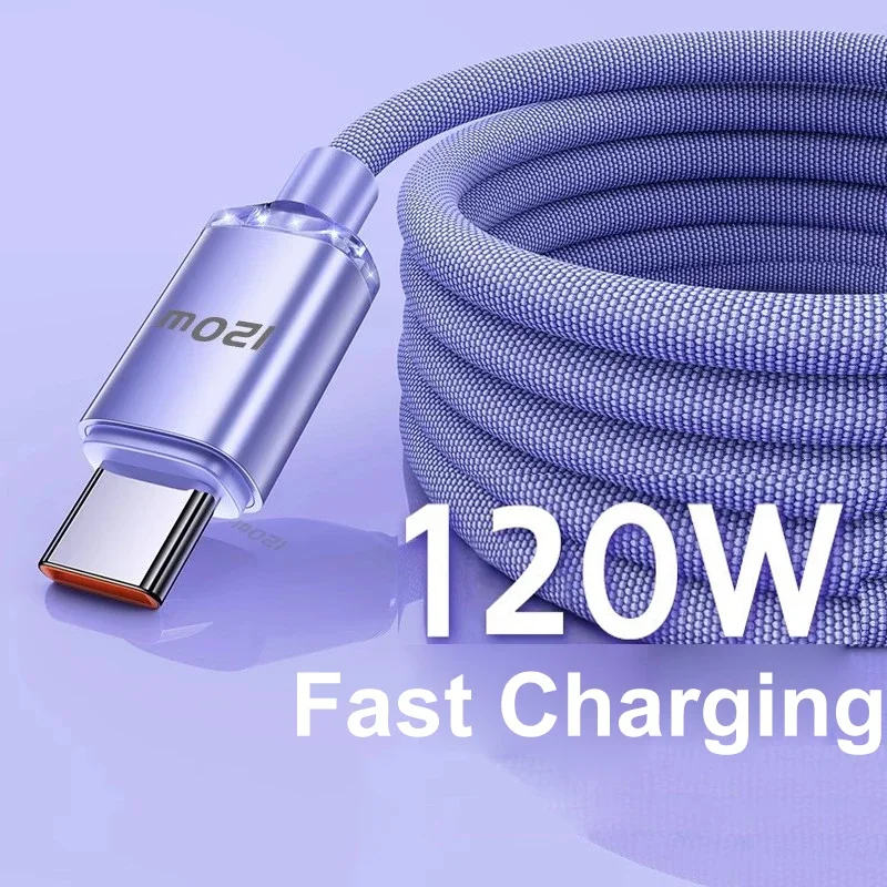 

120W 7A USB Type C Cable For Xiaomi 13 S23 Realme Mobile Phone Fast Charge USB C Cables Type C Quick Data Charger Wires