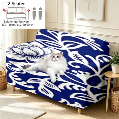 Black White Abstract Letter Cover, Blue White Porcelain Floral Cover, Black White Orange Flower Dust Cover.