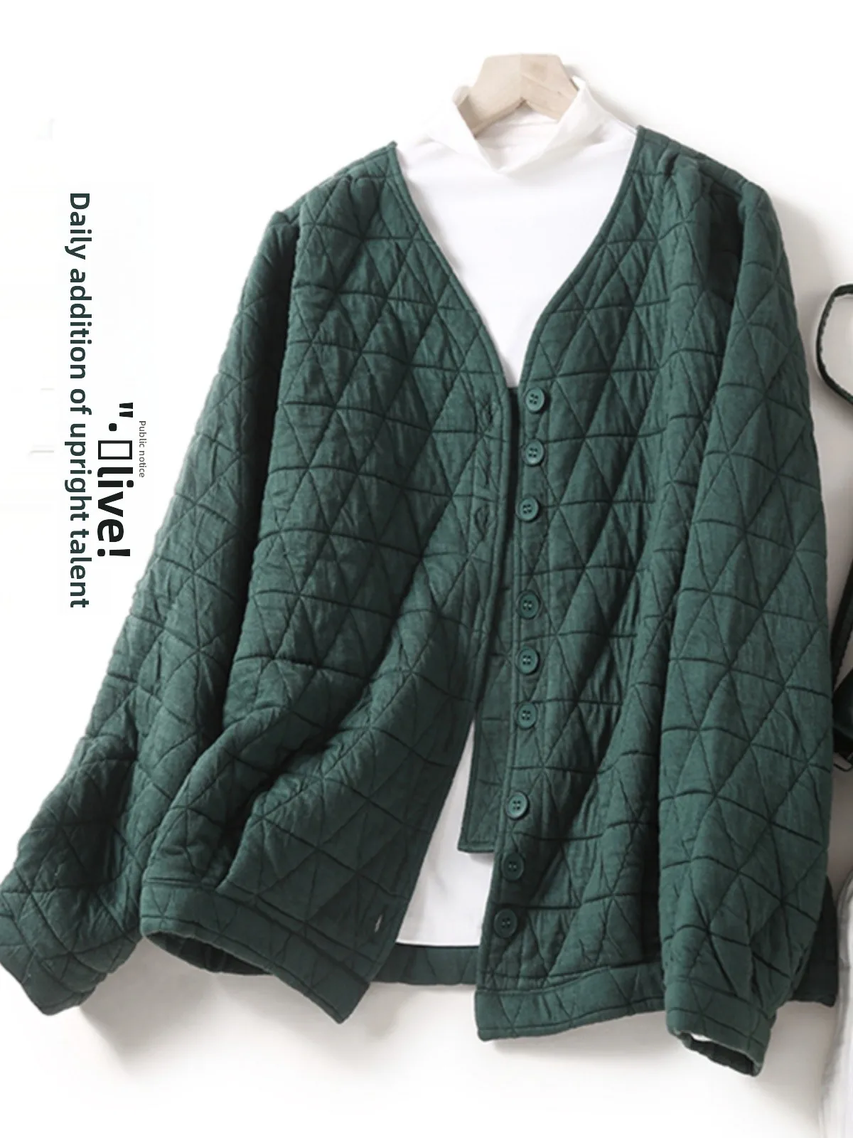 레트로 패션 다이아몬드 장식 여성 캐주얼 싱글 버튼 아우터 롱 슬리브 베이스볼 스타일 오픈 가디건