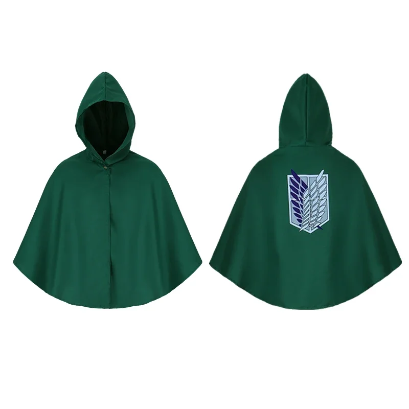 أنيمي هجوم عباءة Shingeki لا كيوجين الكشافة الفيلق تأثيري حلي الأخضر كيب فانتازيا هالوين الأنثوية