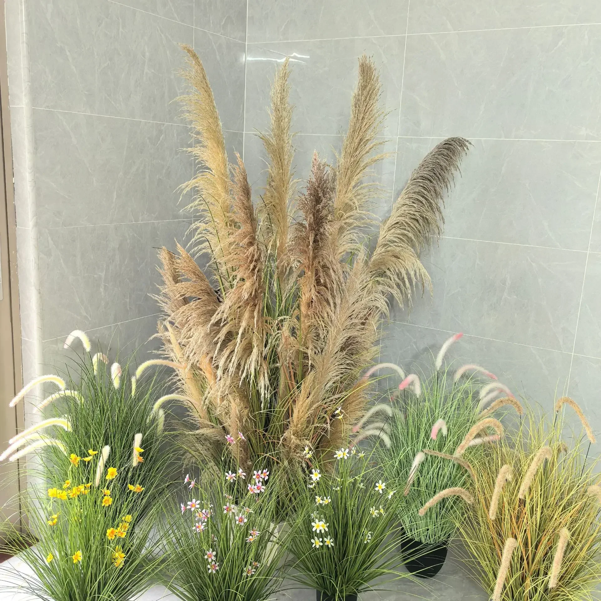 

Artificial Plant Home Decoration Reed Dry Flowers Natural Reed Garden Department Landscape Decoration Artificial Green Plants