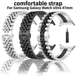 Metal Band for Samsung Galaxy Watch 8 Ultra 47mm Stainless Steel Adjustable Bracelet Galaxy Watch Ultra 47mm Replaceable Correa