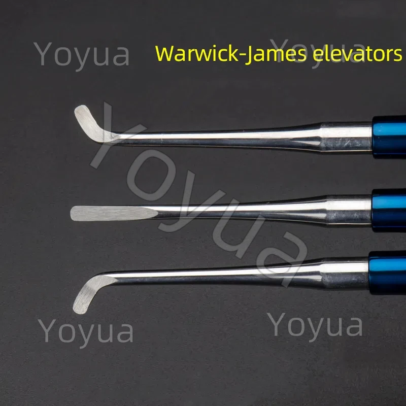 1 PC Dental WarwickJames ลิฟท์ 18 ซม.สแตนเลสสตีลตรงโค้งฟันสกัดเครื่องมือทันตแพทย์เครื่องมือผ่าตัด