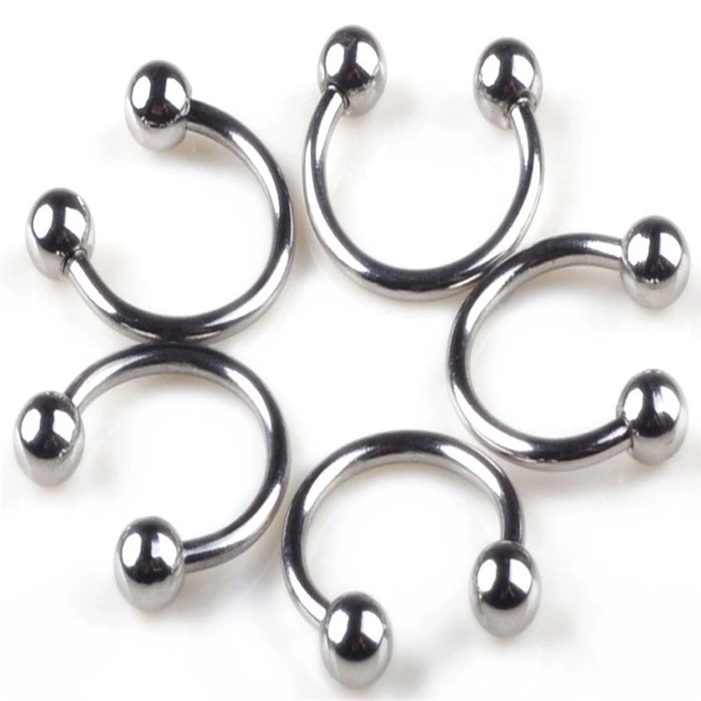 Wholesale Lots 20pcs Sliver Ball Eyebrow Rings Bar Body Piercing Jewelry