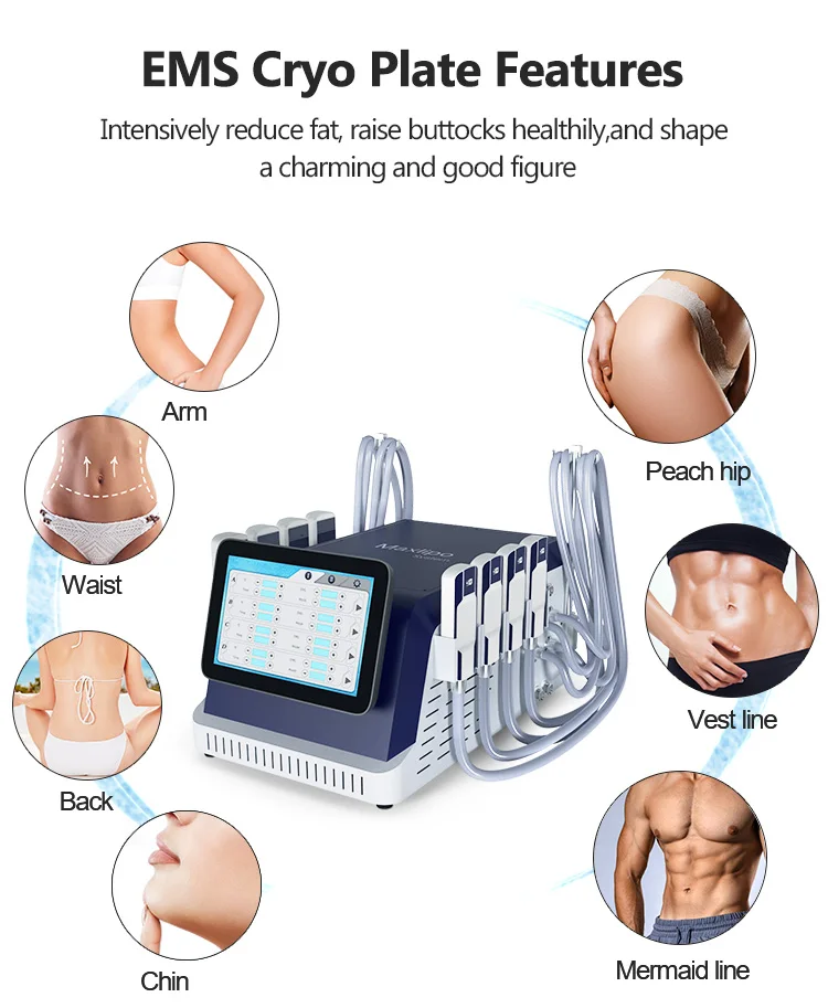 Professional Cryoskin Body Contouring Machine with EMS and 8 Handles for Beauty Clinic Use