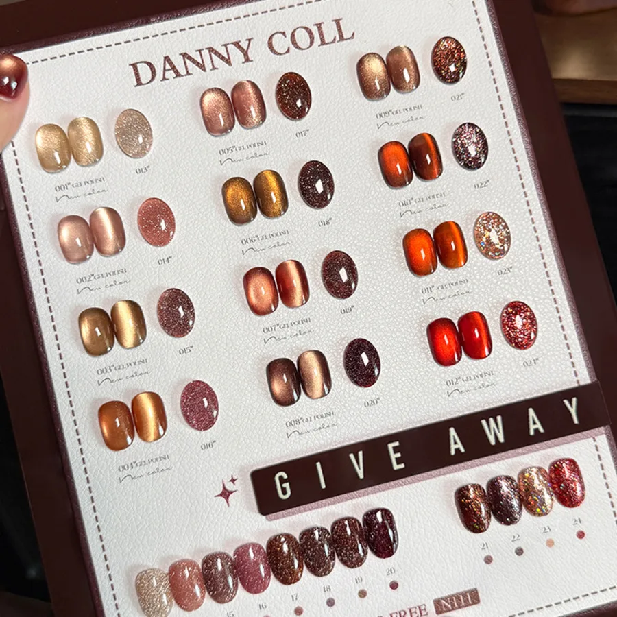 DANNY COOL High End Brown Cat Eye Gel Polish Gel Nail Polish Set Long Lasting Soak Off Gel Polish Nail Kit Nail Salon Profession